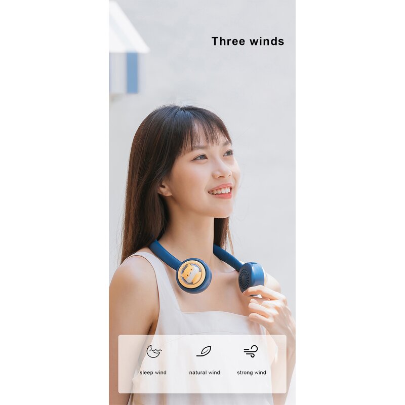 Bladeless Neck Fan - New Trending Wholesale USB 1800mAh Rechargeable Lazy Fan