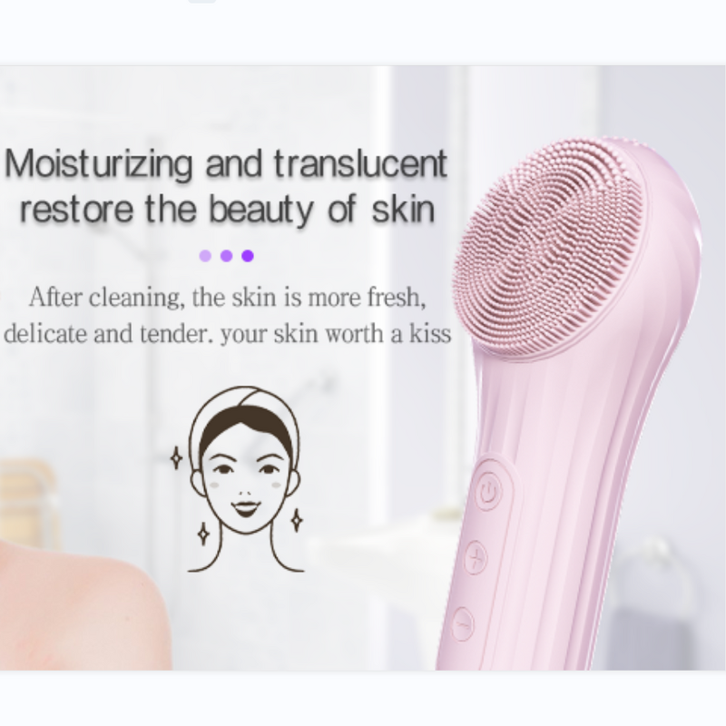 Silicone Facial Scrubber - Electric Deep Cleaning Face Skin Cleansing Brush Beauty Tool