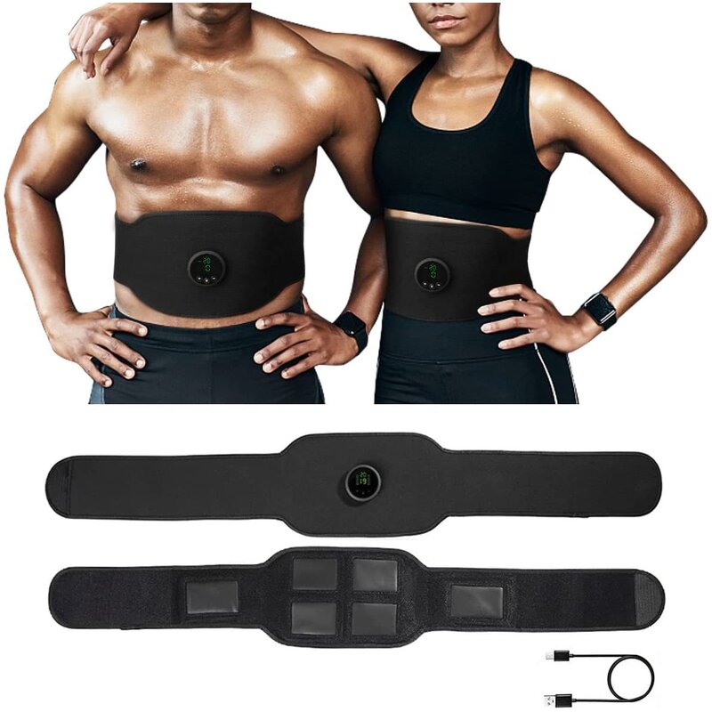 EMS Abdominal Slimming Belt - NEW Smart Abdomen Muscle Stimulator Massager Tool