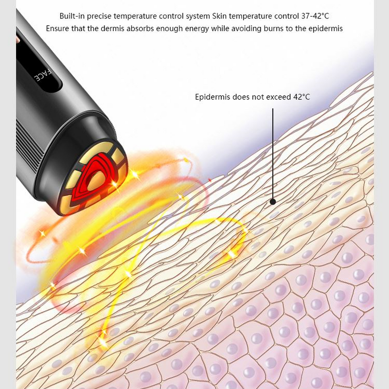 LED Facial Massager - Hot & Cold Red Light EMS Mini Face Lifting Skin Care Device