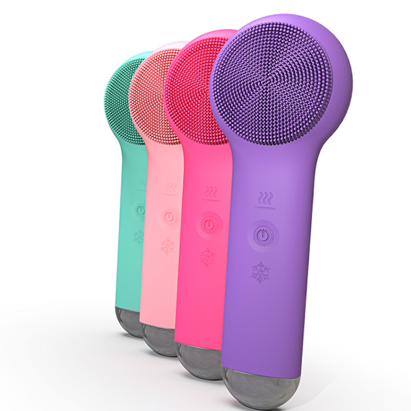 Silicone Facial Cleansing Brush - Ice and Hot Electric Face Massager Scrubber Tool
