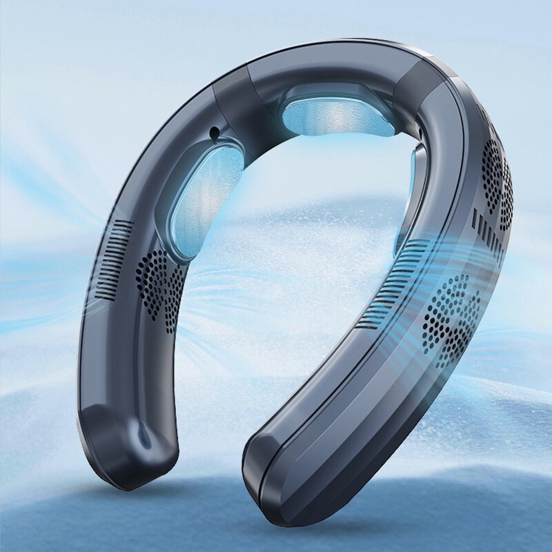 Heated Neck Fan - 6000mAh Portable Hanging Cooling Heating Digital Display USB Tool
