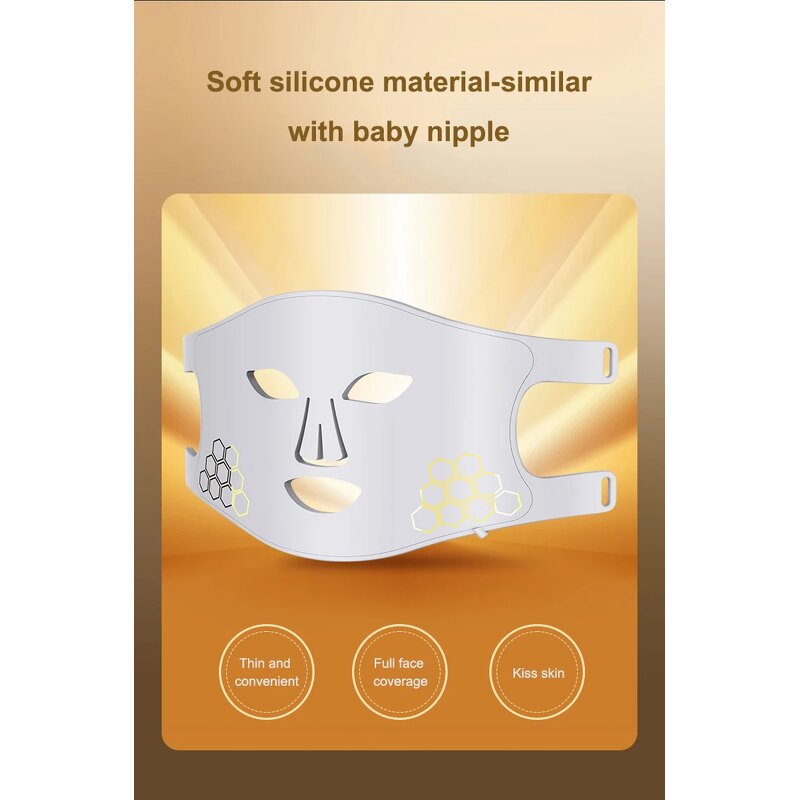 Silicone LED Facial Mask - Classic Wireless Infrared Red Light Flexible Beauty Tool