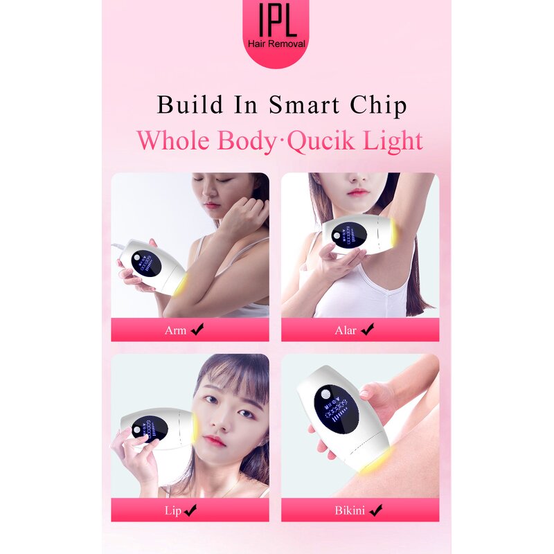 IPL Hair Removal Appliance - 600000 Flashes Hot Beauty Home Use Body Laser Tool