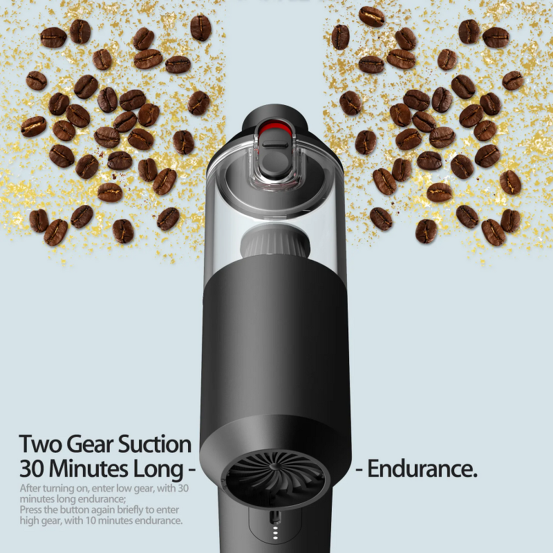 Mini Car Vacuum - Cordless 95W Rechargeable Wet Dry Portable Cleaning Machine