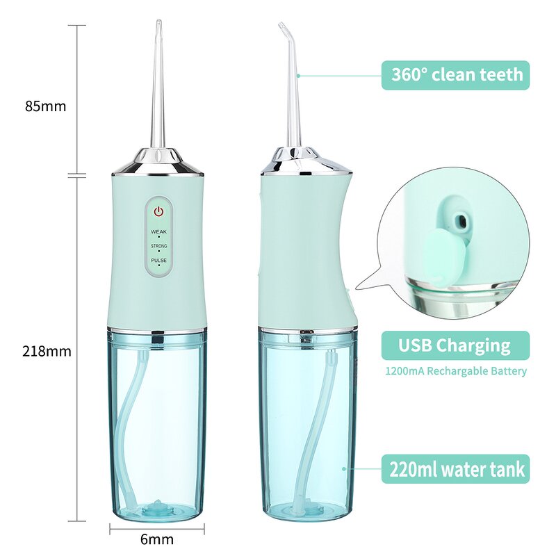 Water Flosser - Dental Tooth Cleaner Portable Oral Care Irrigator Beauty Tool