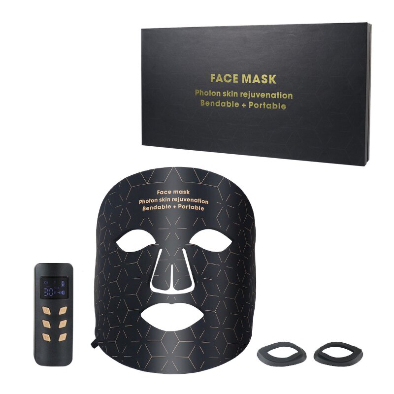 4 Color LED Face Mask - Photon Blue Red Light Therapy Facial Beauty Skin Care Tool