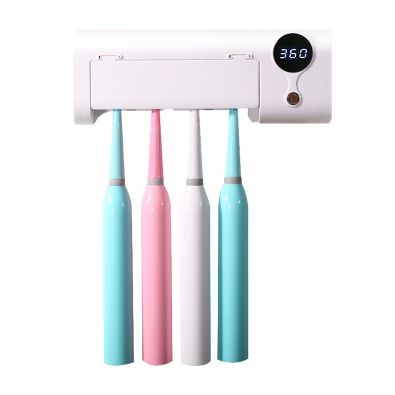 UV Toothbrush Sanitizer - Wall Mounted Light Holder Electric Toothbrush Sterilizer Box
