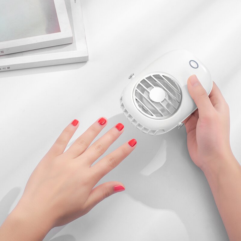 Hanging Neck Fan - Portable Wearable USB Rechargeable Leafless Eyelash Cooling Tool