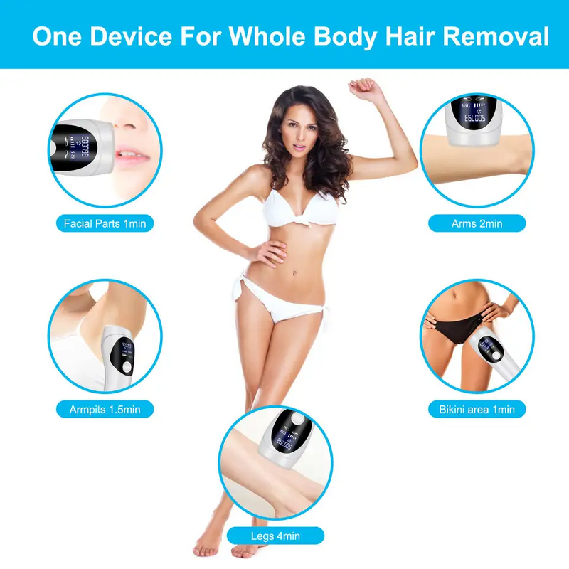 IPL Hair Removal Machine - Home Use Facial Body Women Men Beauty Cleaning Product