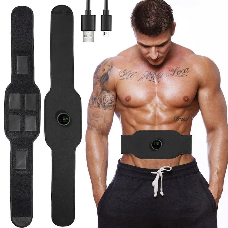 EMS Abdominal Slimming Belt - NEW Smart Abdomen Muscle Stimulator Massager Tool