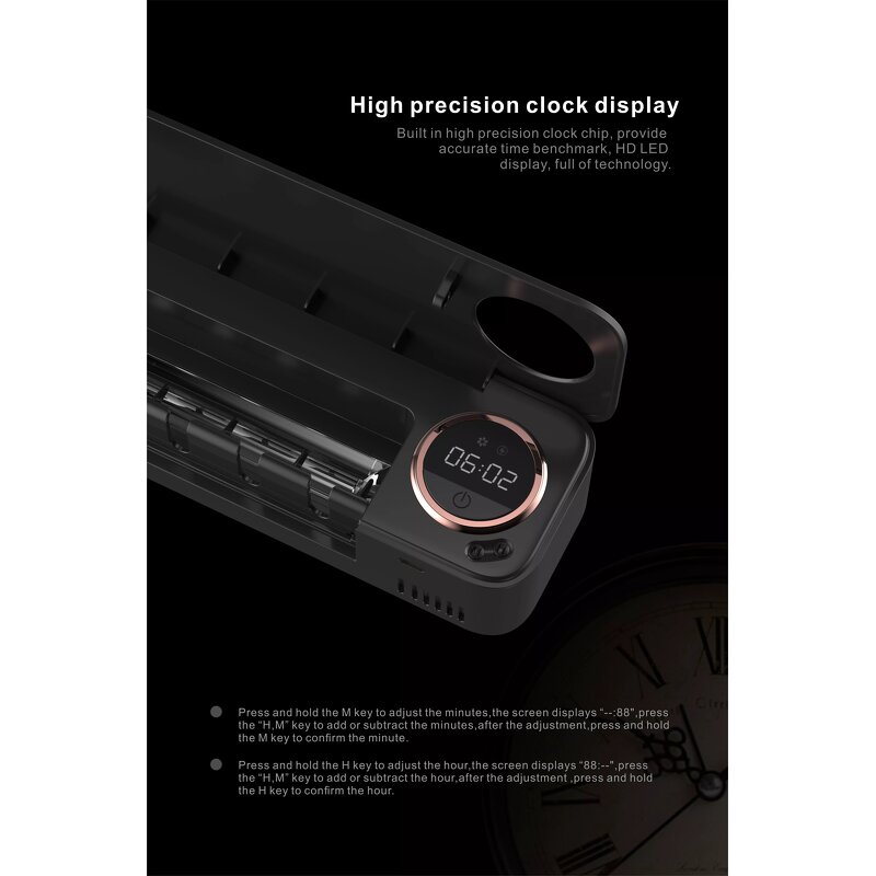 UV Toothbrush Sterilizer - Latest Portable Electric Holder Dryer Timing Function Tool