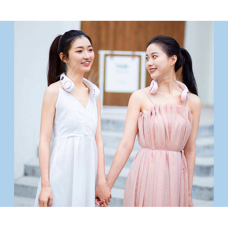 Bladeless Neck Fan - Outdoor Hanging 3 Speed 3000mAh Battery Powered USB Cooling