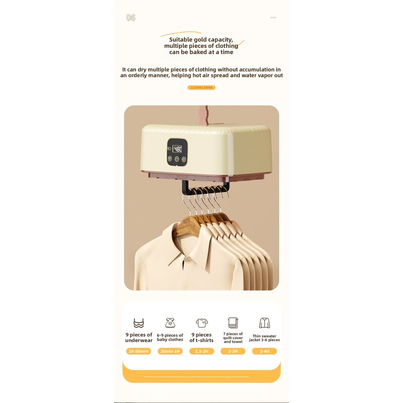 Foldable Clothes Dryer - 2025 600W 4 Hour Timer Quiet Household Drying Hood Tool