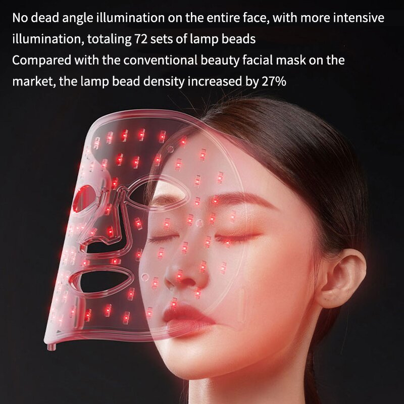 Silicone LED Facial Mask - Classic Wireless Infrared Red Light Flexible Beauty Tool