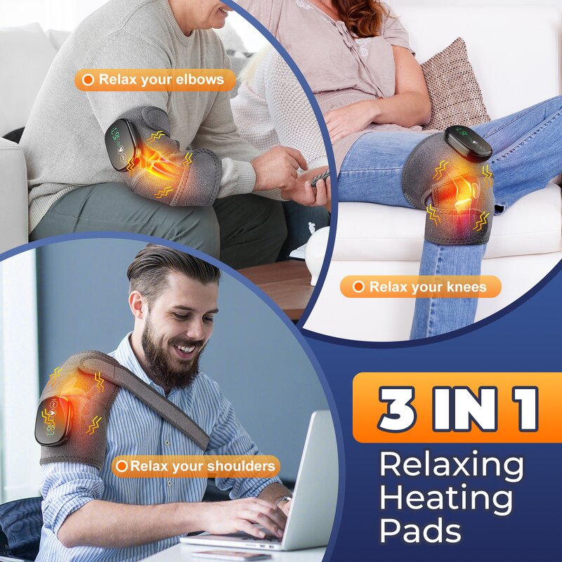 Electric Knee Massager - Smart Arthritis Heating Vibration Physiotherapy Joint Wrap