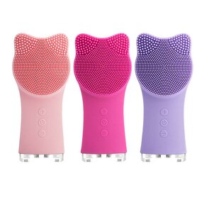 Mini Silicone Cleansing Brush - Cat-ear-shaped Vibration Deep Cleansing Face Tool