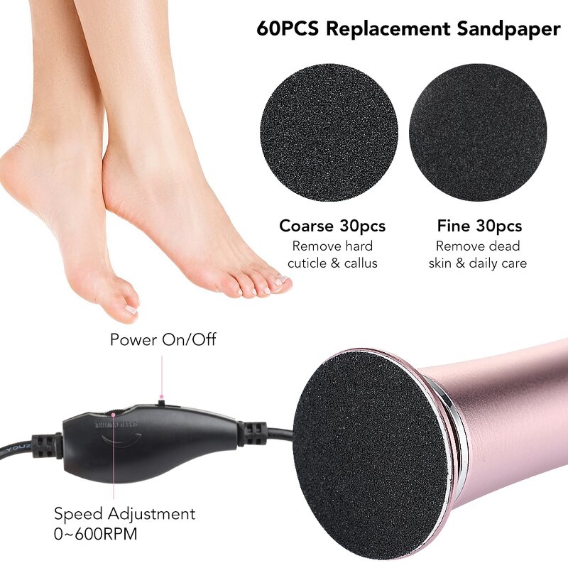 Electric Foot Grinder - Fast Callus Remover Pedicure Dead Skin Removal Foot File