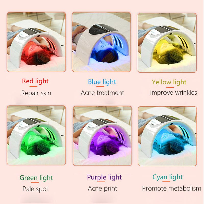 7 Color PDT Light Machine - Skin Whitening Wrinkle Acne Infrared Rejuvenation Spa Tool