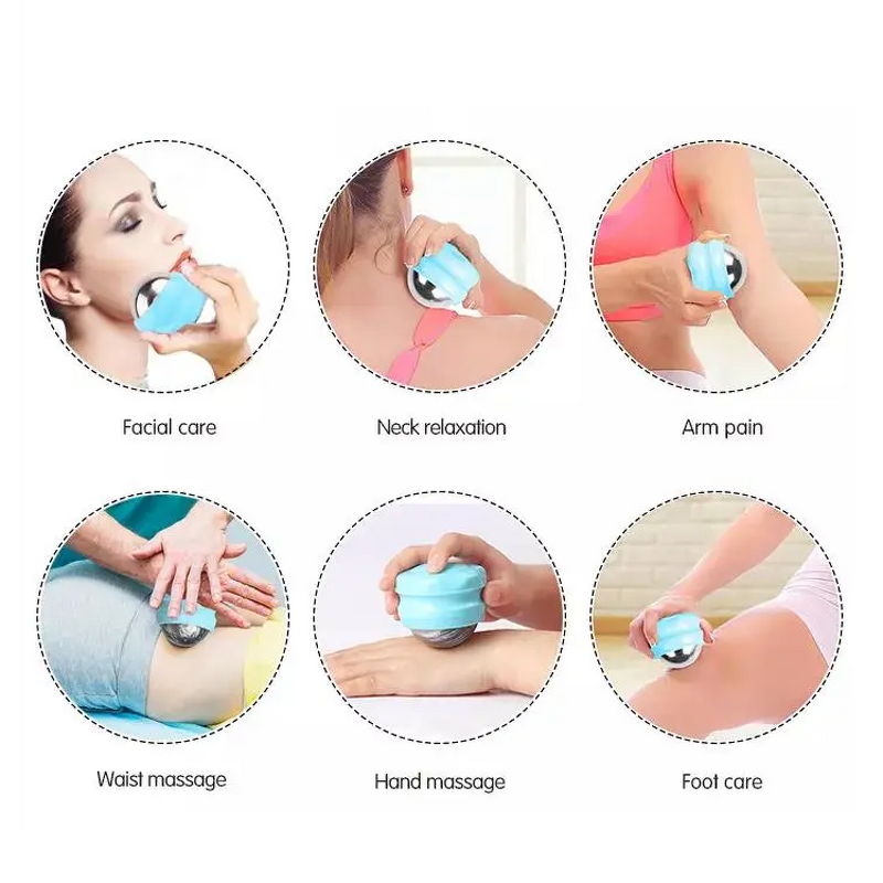 Ice Roller Massager - Hot & Cold Neck Back Body Pain Relief Massage Ball Beauty Tool