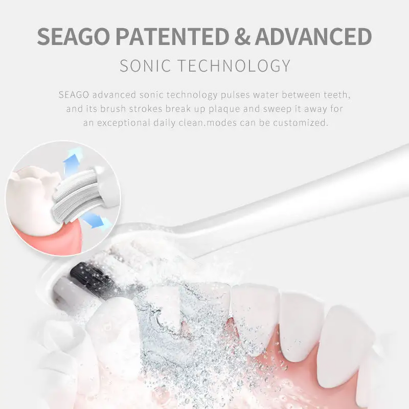 Sonic Electric Toothbrush - Waterproof High Frequency Wireless Charging Adult Oral Care