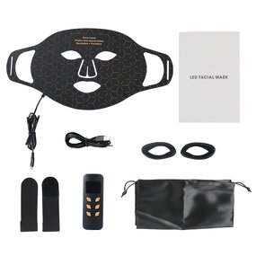 4 Color LED Face Mask - Photon Blue Red Light Therapy Facial Beauty Skin Care Tool