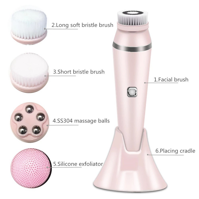 Silicone Facial Cleansing Brush - OEM/ODM Sonic Electric Deep Cleaning Scrubber Tool