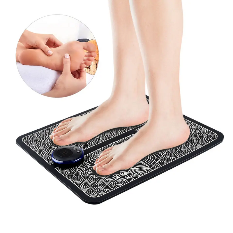 EMS Foot Massager Pad - Electric Vibration Fitness Rechargeable Home Use Massage Tool