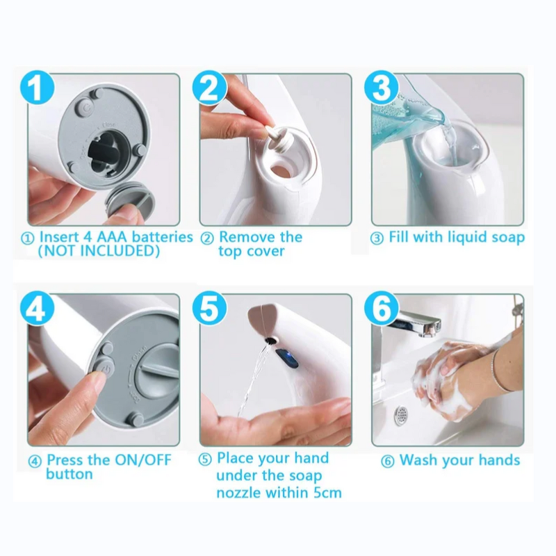 Automatic Soap Dispenser - 400ml Touchless Sensor Home Hotel Kitchen Bathroom Tool