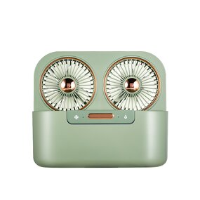 Water Spray Mist Fan - Portable Desktop Dual Motors Retro Tabletop Air Cooler Tool