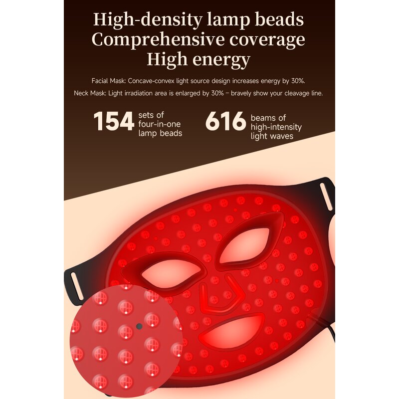 PDT LED Facial Mask - Hot Selling 8 Color Lights Photon Therapy Face Neck Treatment
