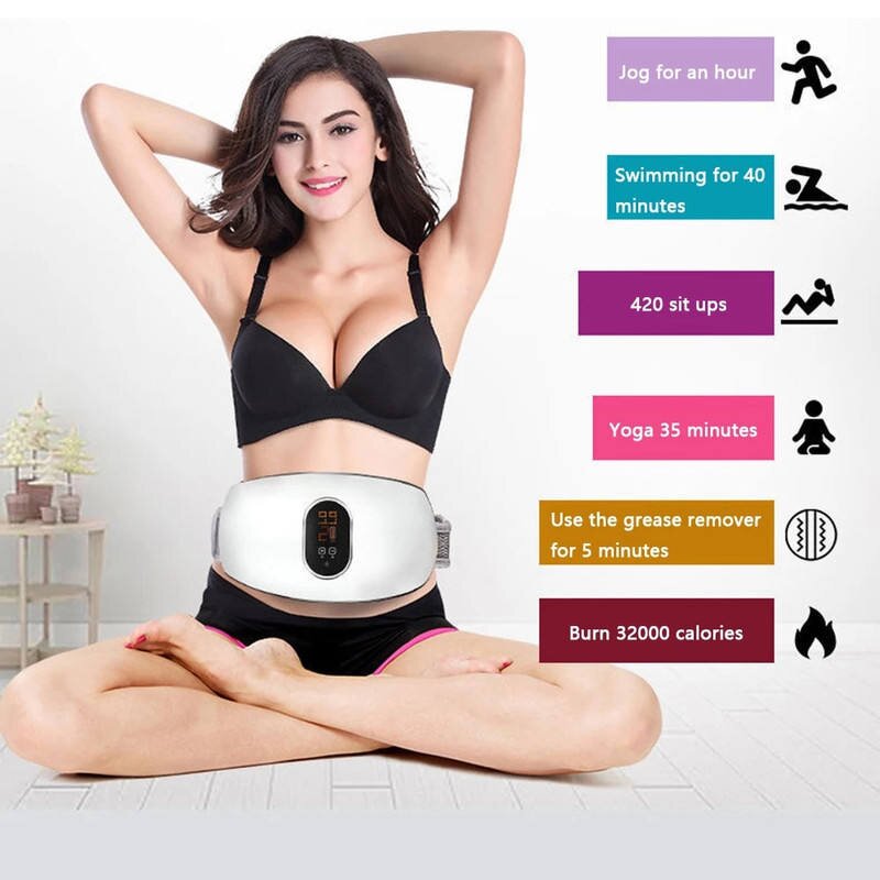 Slimming Vibration Belt - Fat Burning Electric Crazy Fit Massage Weight Loss Machine