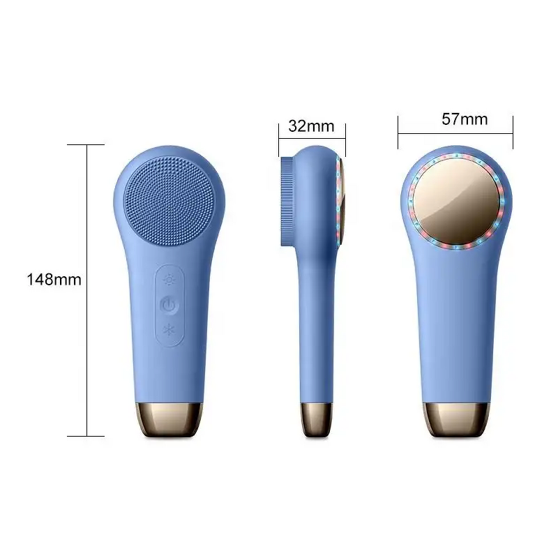 Silicone Facial Scrubber - Cordless Hot and Cold Home Use Electric Face Cleaning Brush