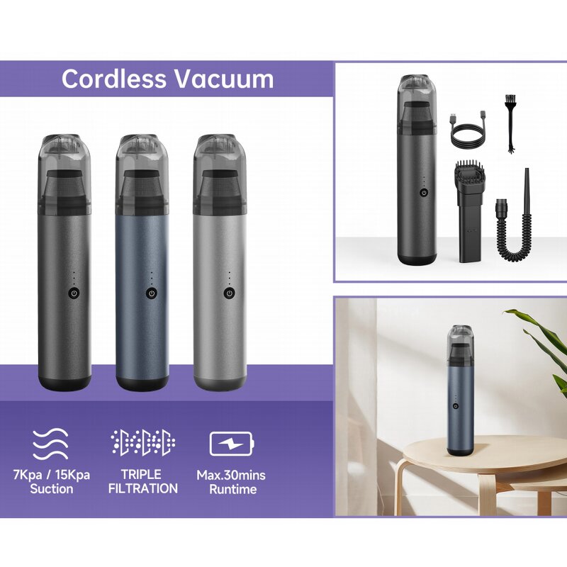 Handheld Car Vacuum - New Design High-end Metal Materials Portable Hot Sale Cleaner