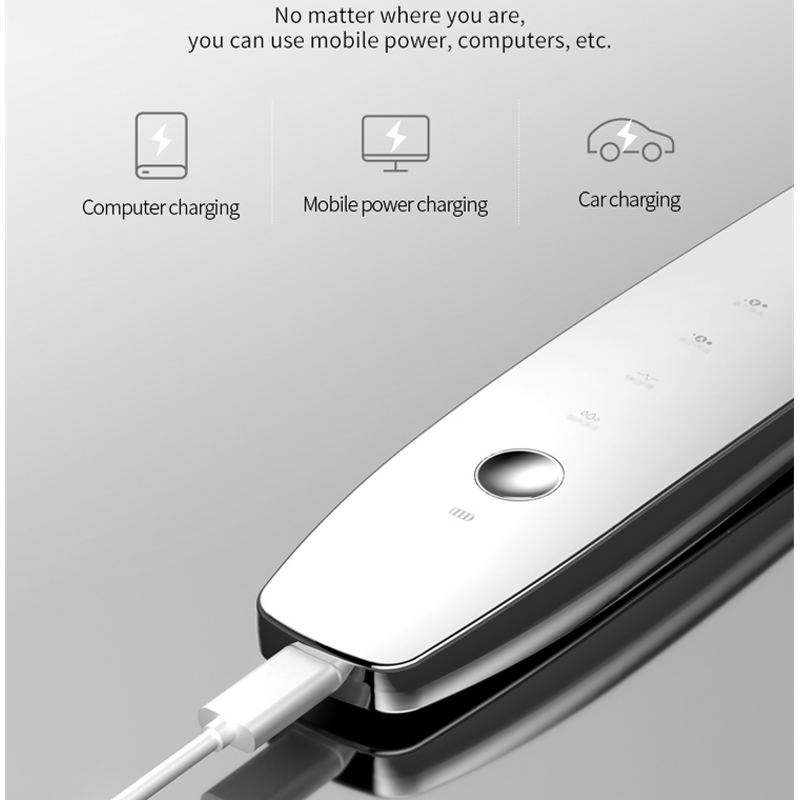 Ultrasonic Facial Scrubber - Portable Rechargeable Dead Skin Peeling Face Care Tool