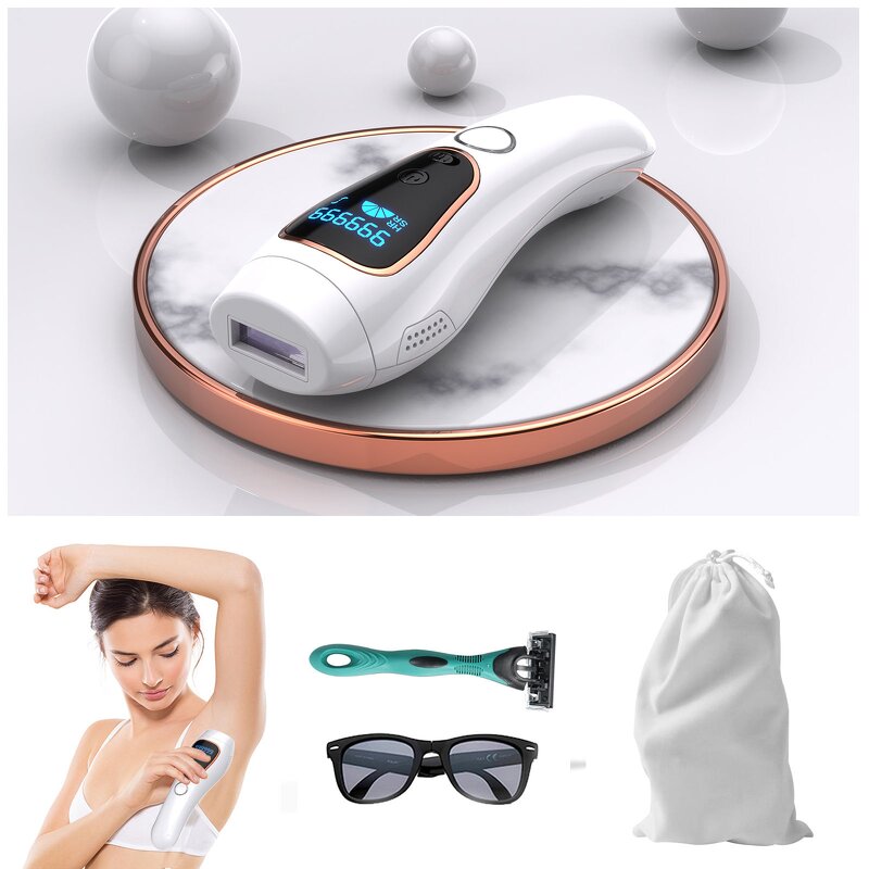 IPL Hair Removal Handle - Laser Permanent Mini Portable Electric Epilator Face Body
