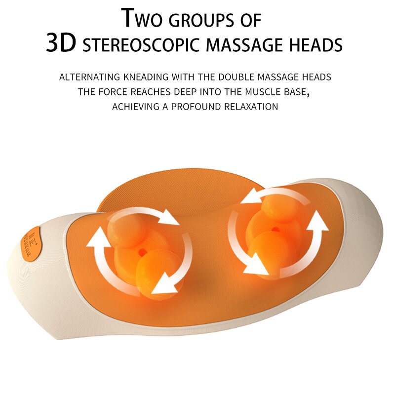 Massage Pillow Manufacturer - 2025 NEW Neck Shoulder Back Pillow Shiatsu with Red Light