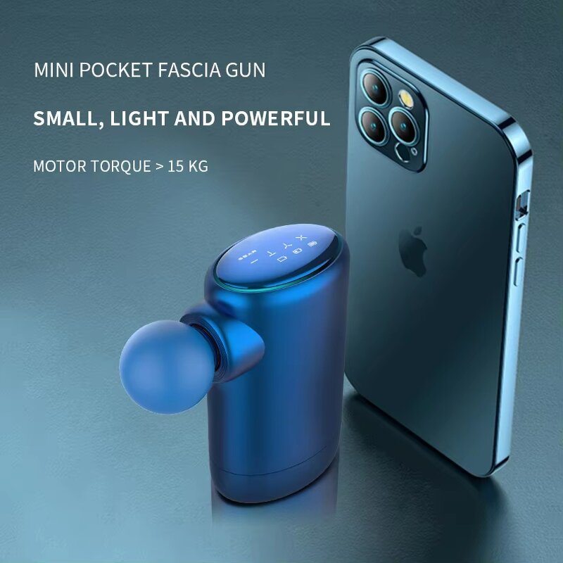 Massage Gun Manufacturer - Hezheng Portable Cordless Mini 300g White ABS 3-Head