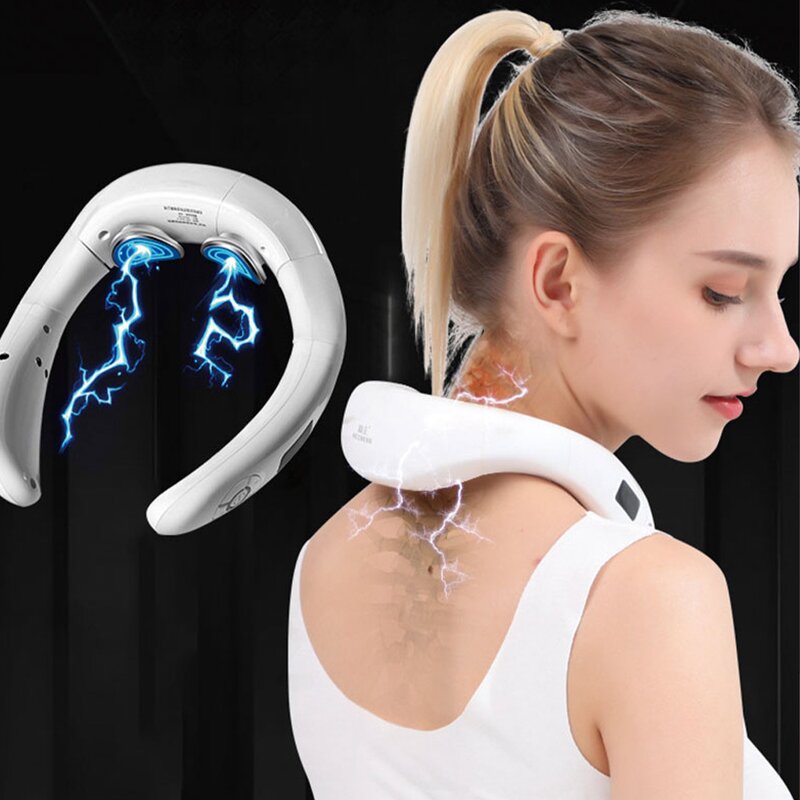 Neck Shoulder Massager Manufacturer - Hezheng White Vibration Hot Moxibustion Pulse
