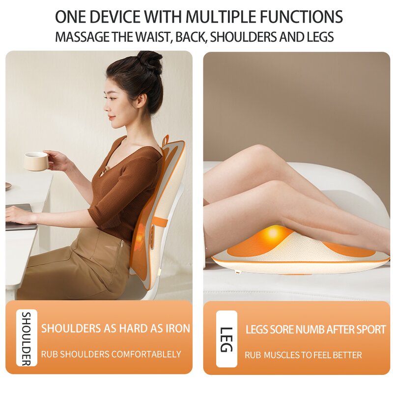 Waist Back Massage Pillow Manufacturer - Heated Soothing Heat Therapy for Body Relaxation