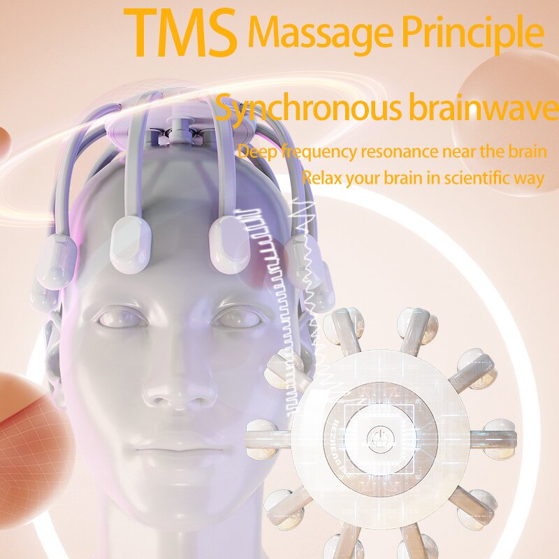 Head Massager Manufacturer - HEZHENG 10 Claw Electric TMS V Timing USB Rechargeable