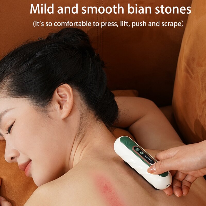 Gua Sha Massager Manufacturer - 2025 Portable LED Light Jade Roller Electric Heating