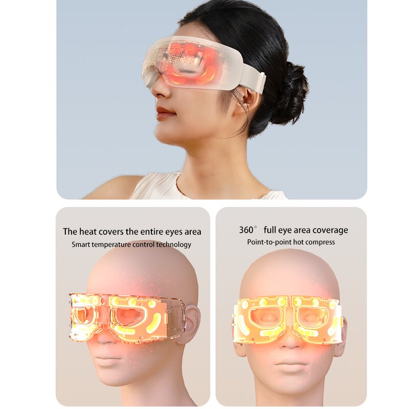 Eye Massager Manufacturer - Hezheng White Charging Beauty Heated Vibration Electric