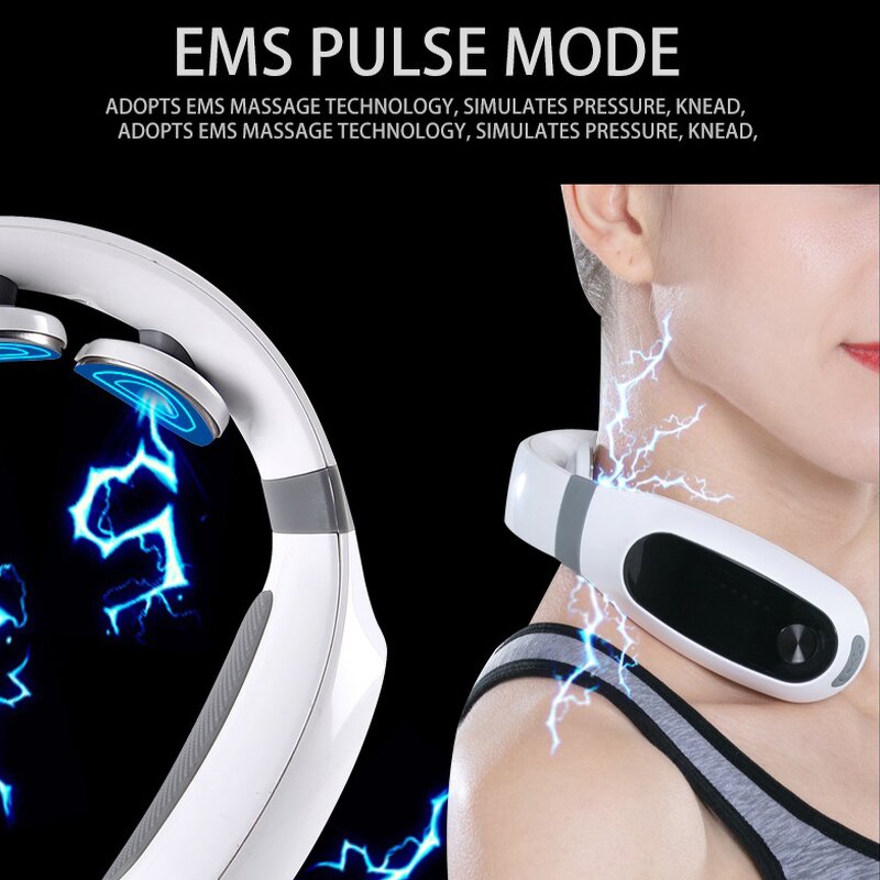 Neck Massager Manufacturer - HEZHENG Wireless Smart Cervical Pain Relief Pulse Heating