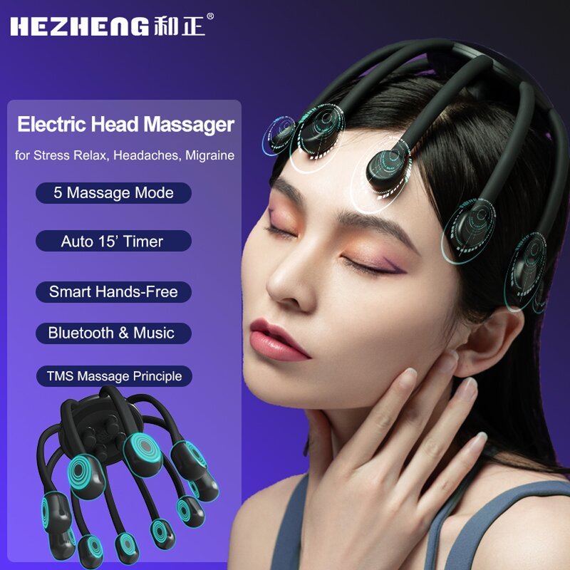Head Massager Manufacturer - 2025 Smart Electric Machine Custom Logo Octopus Design