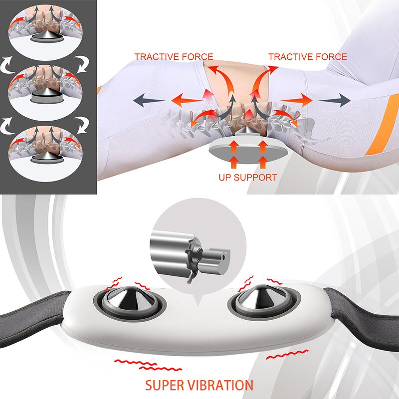 Waist Massage Belt Manufacturer - Hezheng Slimming Lower Back Support Vibration Shiatsu