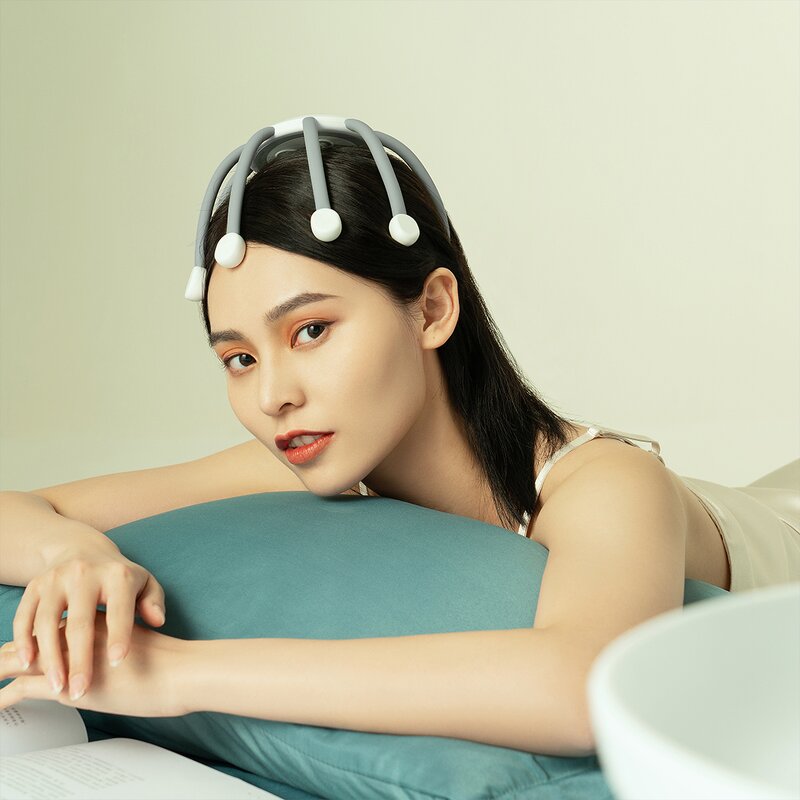 Head Massager Manufacturer - HEZHENG Latest Wireless Smart 10 Fingers Scalp Scratcher