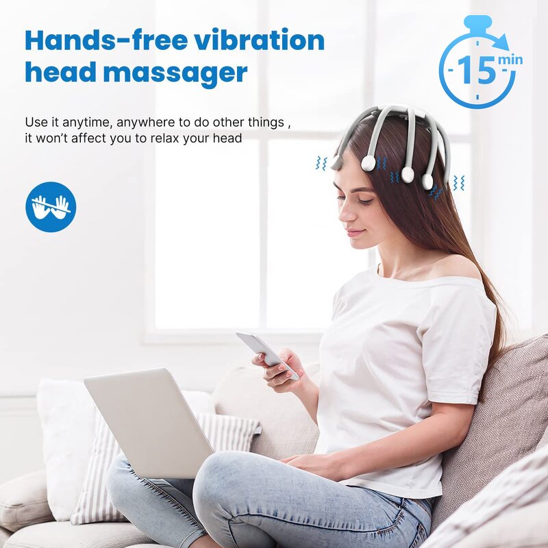 Head Massager Manufacturer - 2026 Smart Relax Improve Sleep Electric Octopus