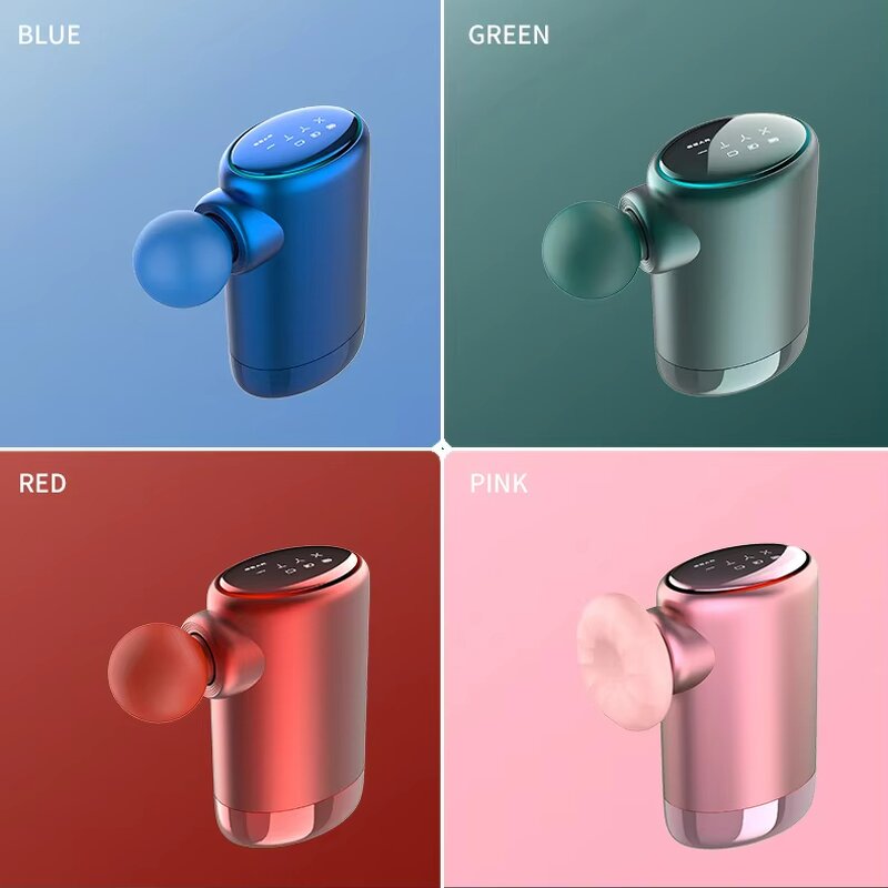 Massage Gun Manufacturer - Hezheng Portable Cordless Mini 300g White ABS 3-Head