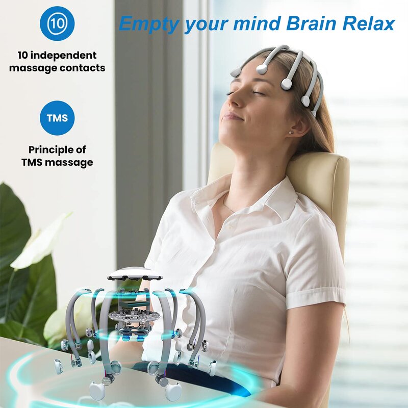 Head Massager Manufacturer - Smart Electric with TMS Vibration & Timing Control ABS+Silicone